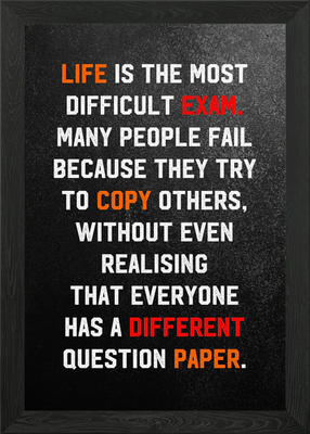 #ad #ad life is most dificult exam Framed Wall Art Poster Canvas Print Picture GBP 24.95