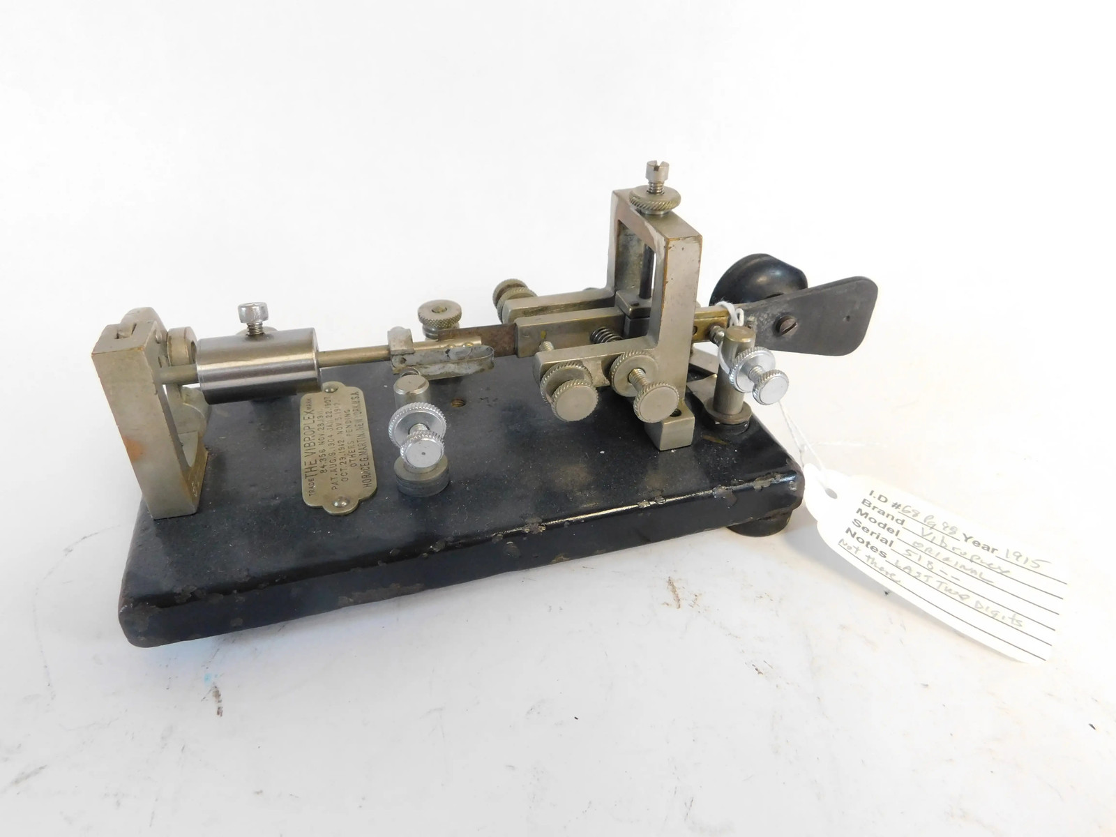 Vibroplex Original Vintage 1915 Ham Radio Telegraph Key (SN 518XX)