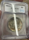 Toned MS66 1964-D JFK Kennedy Half Dollar ICG MS66 Toned Both Side
