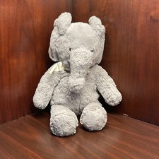 11" NEW W TAG POTTERY BARN KIDS BABY PBK GREY ELEPHANT STUFFED ANIMAL PLUSH TOY