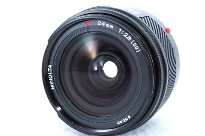 MINOLTA 24㎜F2.8 NEW Minolta AF 24mm F2.8 Wide Angle Lens Sony A-Mount w/Hood [Near