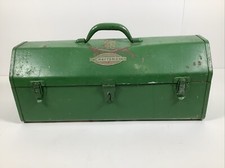 VINTAGE CRAFTSMAN TOMBSTONE METAL TOOL BOX 19.5"x7"x8" - NO TRAY - READ DESCR -