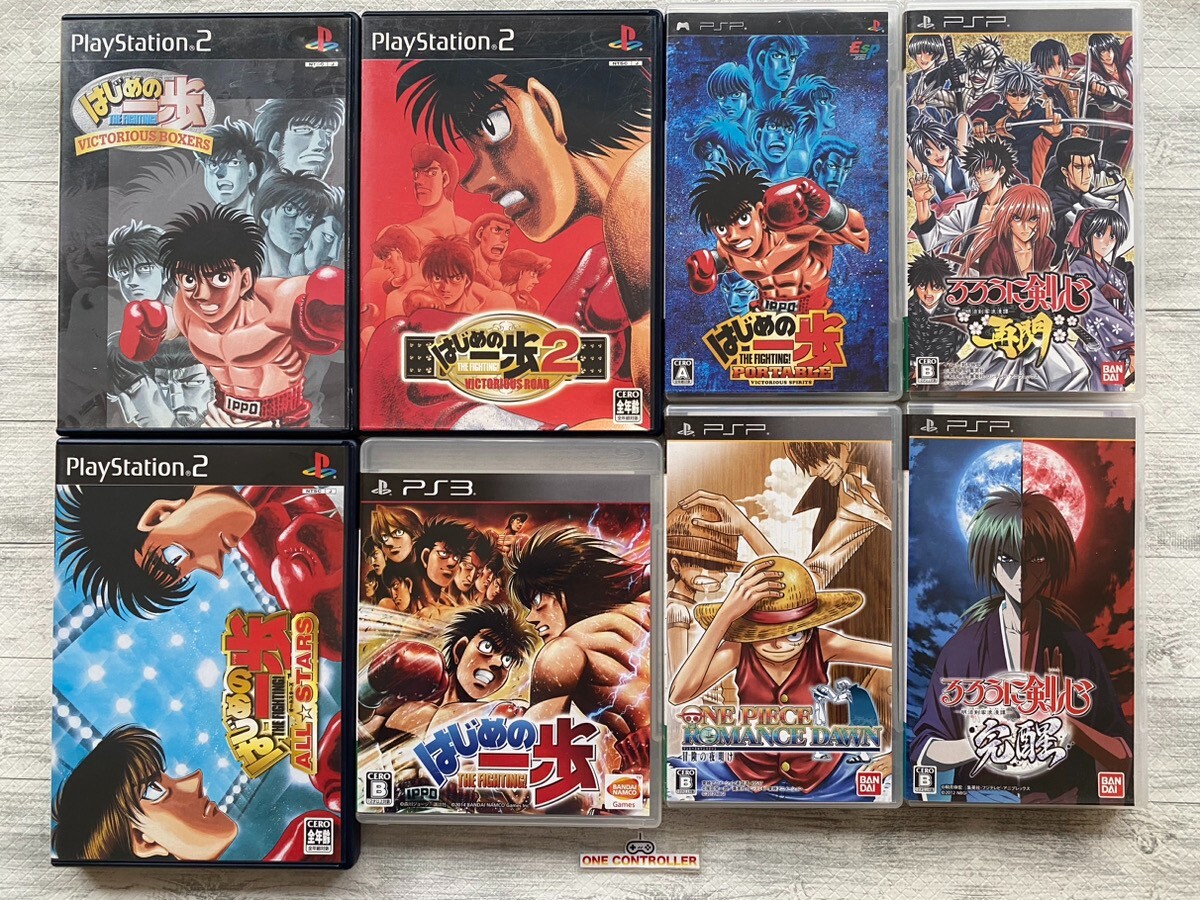 SONY PS2 &amp;3 &amp; PSP Hajime no Ippo &amp; One Piece Romance Dawn 