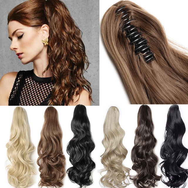 Hair Piece Ponytail Extreme Long Volume Curly Curly Platinum