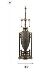 369-DALE TIFFANY 8.5 X 31 MAJESTIC LAMP BASE ONLY REC-18" D TIFFANY SHADE