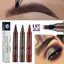 Microblading Tattoo Eyebrow Ink Pen Long Lasting Eye Brow Pencil 3D Fork Makeup