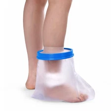 Blue Adult Foot Cover Protector for Shower Reusable Adult Foot Cast Sleeve Bag