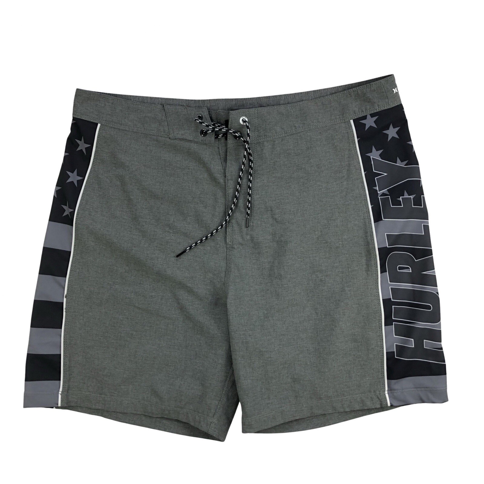 Hurley Phantom 7" Mens 34 Gray American Flag Board Shorts eBay