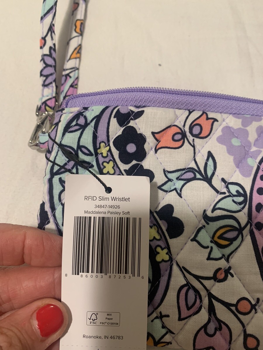 Vera Bradley RFID Slim Wristlet Maddalena Paisley Soft NWTS | eBay