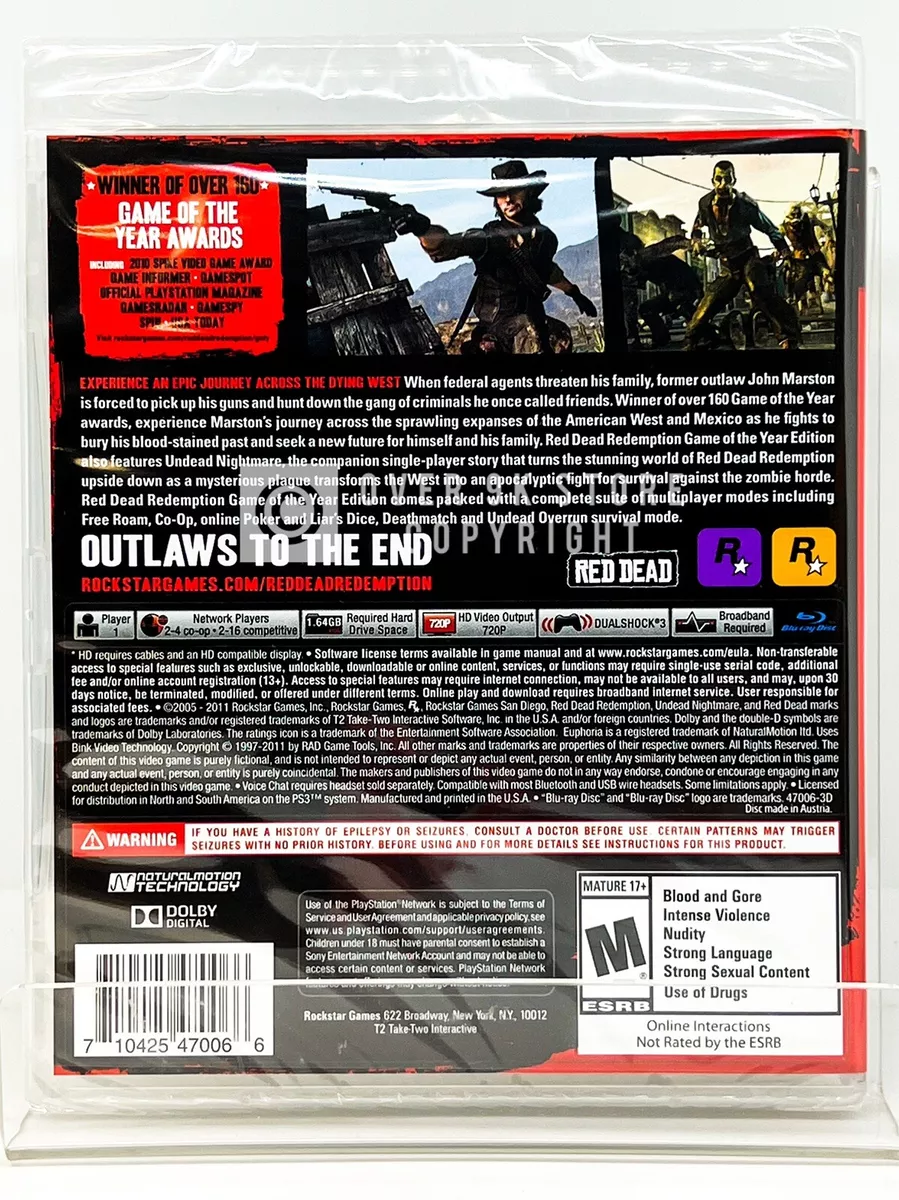 Red Dead Redemption Game of The Year Edition - PS3 - VNS Games