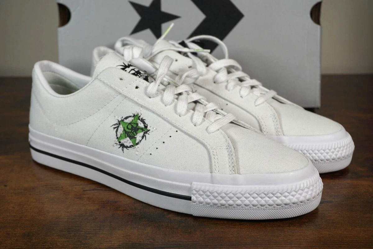 NEW Converse One Star Pro Ox Monster Airbrush CONS White Shoes Mens 9.5 A04142C Converse One Star Pro Low Monster Airbrush for Sale  main image 4