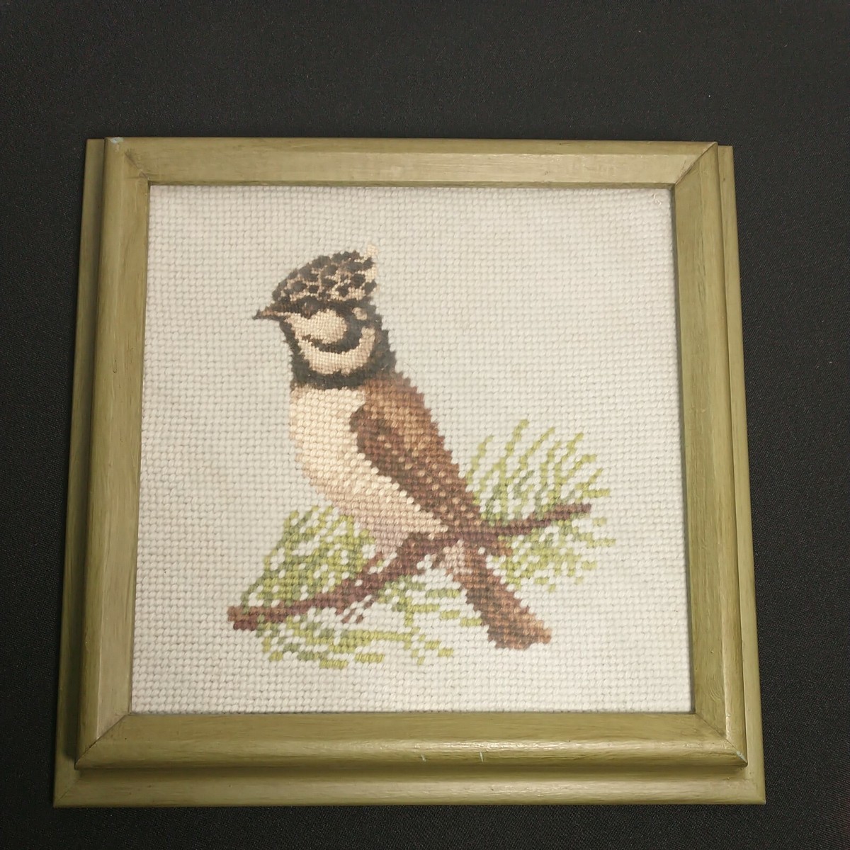 Framed needlepoint Bird Framed needlepoint Bird