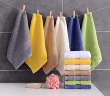 Bath Hand Towels 100 Cotton Comfortable Easy Dry Set 29 x 13 in of 6pcs