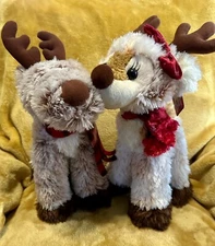 2006 Finney and Hazel Standing Reindeer with Tags 15" Plush by Encore Group