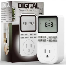 7 Day Digital Timer Single Outlet Hydroponics Aquaponics Drip Irrigation DWC NFT