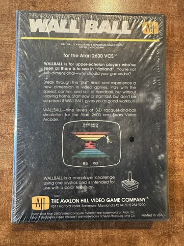 *** NEW FACTORY SEALED - WALL BALL for ATARI 2600 VCS - AVALON HILL - 1983 *** - Picture 10 of 19