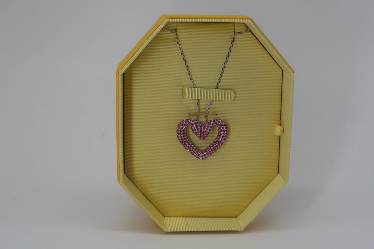 Swarovski Crystal Una Pendant Heart Medium 5631931 Pink Rose