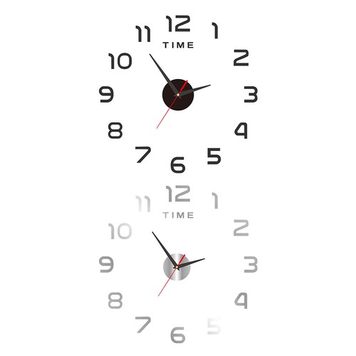 Wall Clock DIY Wall Stickers Stick on Clocks Watch Bedroom Living Room Decors - Picture 17 of 19