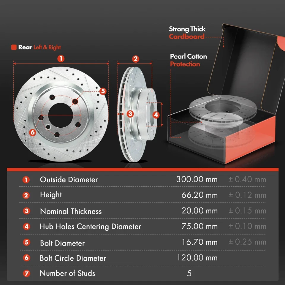 12x Rotores y pastillas de freno perforados laterales delanteros y traseros para BMW 328i 2014-2015 Foto 3 de 4