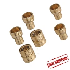 Quick Disconnect 6 Set for Garden Water Hose Coupler Snap Fitting Connector 3/4