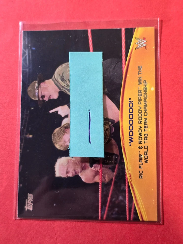 2015 Topps WWE Crowd Chants WOOOOOO #7 Ric Flair & Rowdy Roddy Piper Win, cd1 - Image 3 of 3