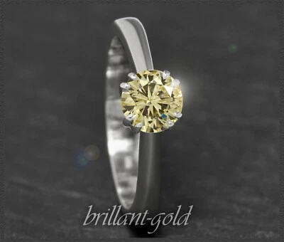 585 Gold Diamant Ring mit 1,0ct Brillant in Si2; 14Karat Damen Verlobungsring - Bild 1 von 4