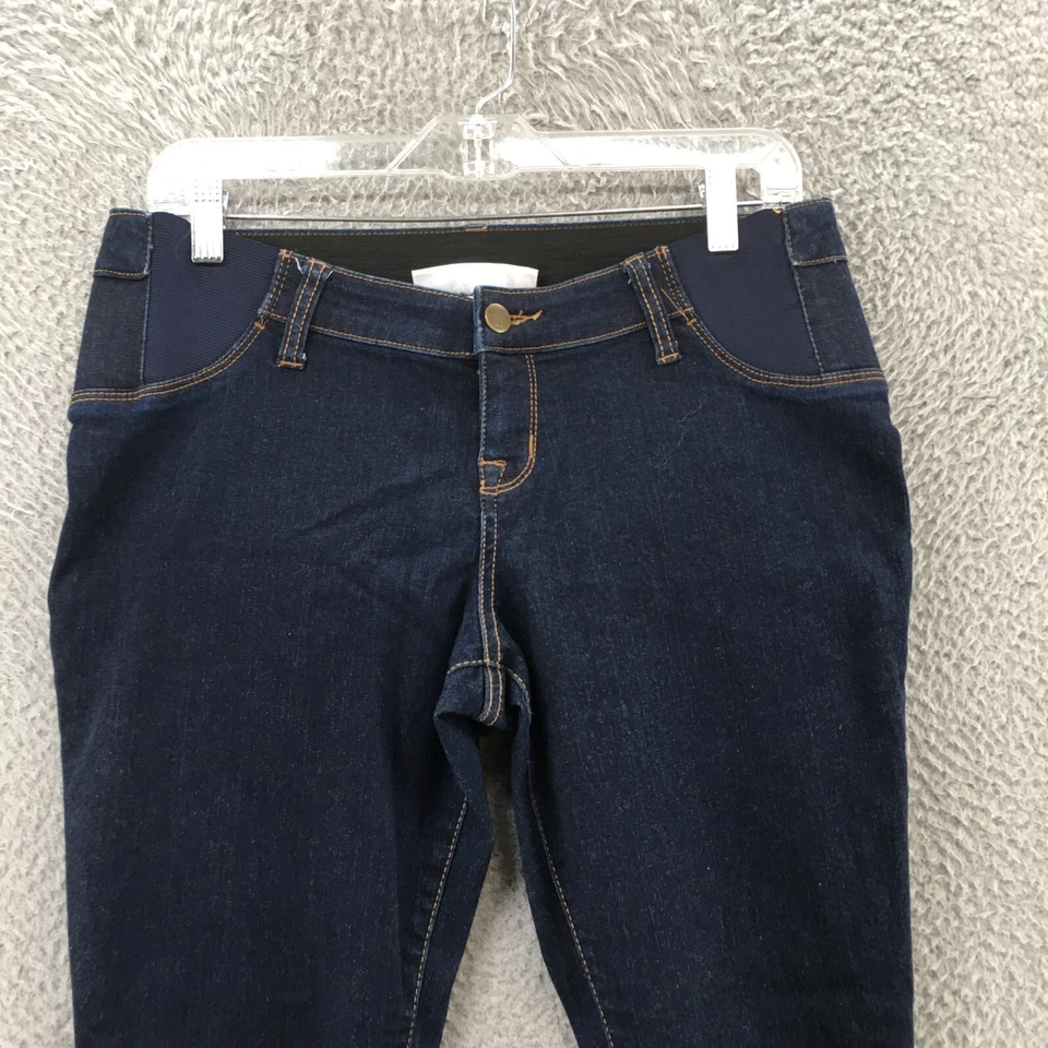 Pantalones de mezclilla Liz Lange Maternity Jegging para mujer pequeños azules lavados oscuros mezcla de algodón Foto 2 de 4