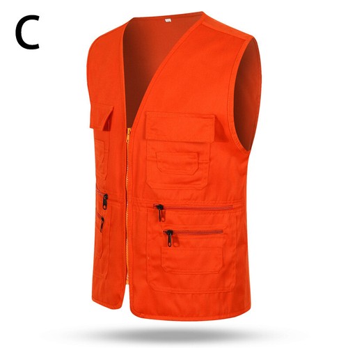 Men Multi Pocket Cargo Vest Waistcoat Fishing Travel Tools Work Clothes Tank Top - Picture 15 of 20