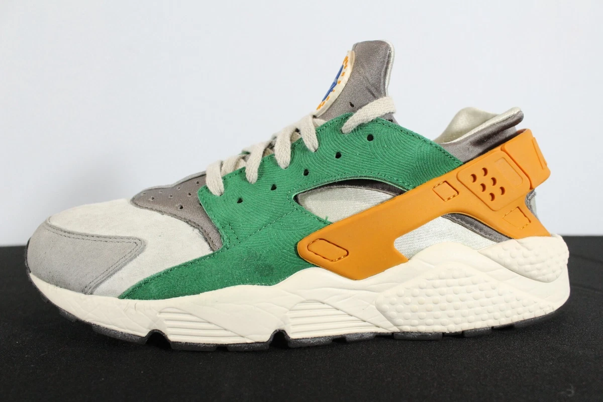 2016 Men s Nike Air Huarache Run Pine Green Gold Leaf 852628 300