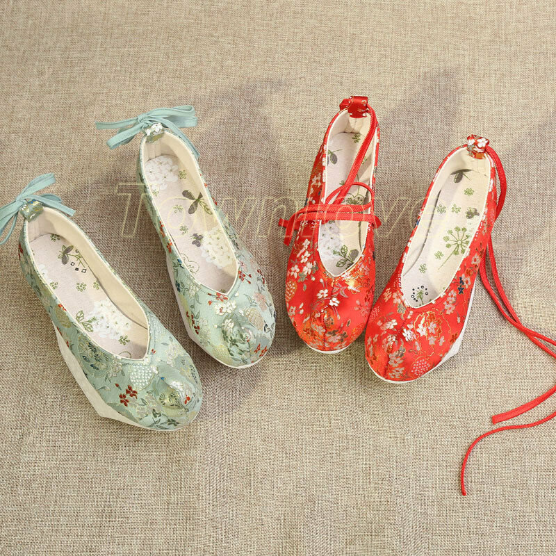 Women's Ancient Hanfu Shoes Chinese Ming Costume High Heels