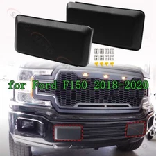 Car Front Bumper Guards Inserts Pads End Caps Black Cover for Ford F150 2018-20