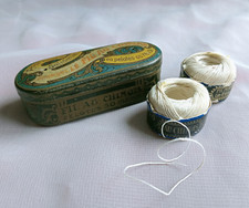Vintage Spools Cotton Reels Fil au Chinois Thread French in Lithographed Tin