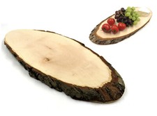 Rindenbrett oval Brettchen Baumscheibe Rindenscheibe Servierbrett Rinde 27-40cm