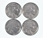 Buffalo Nickels Sharp Horn XF/AU - 1936 1936 1937 1934 Lot Collection *473