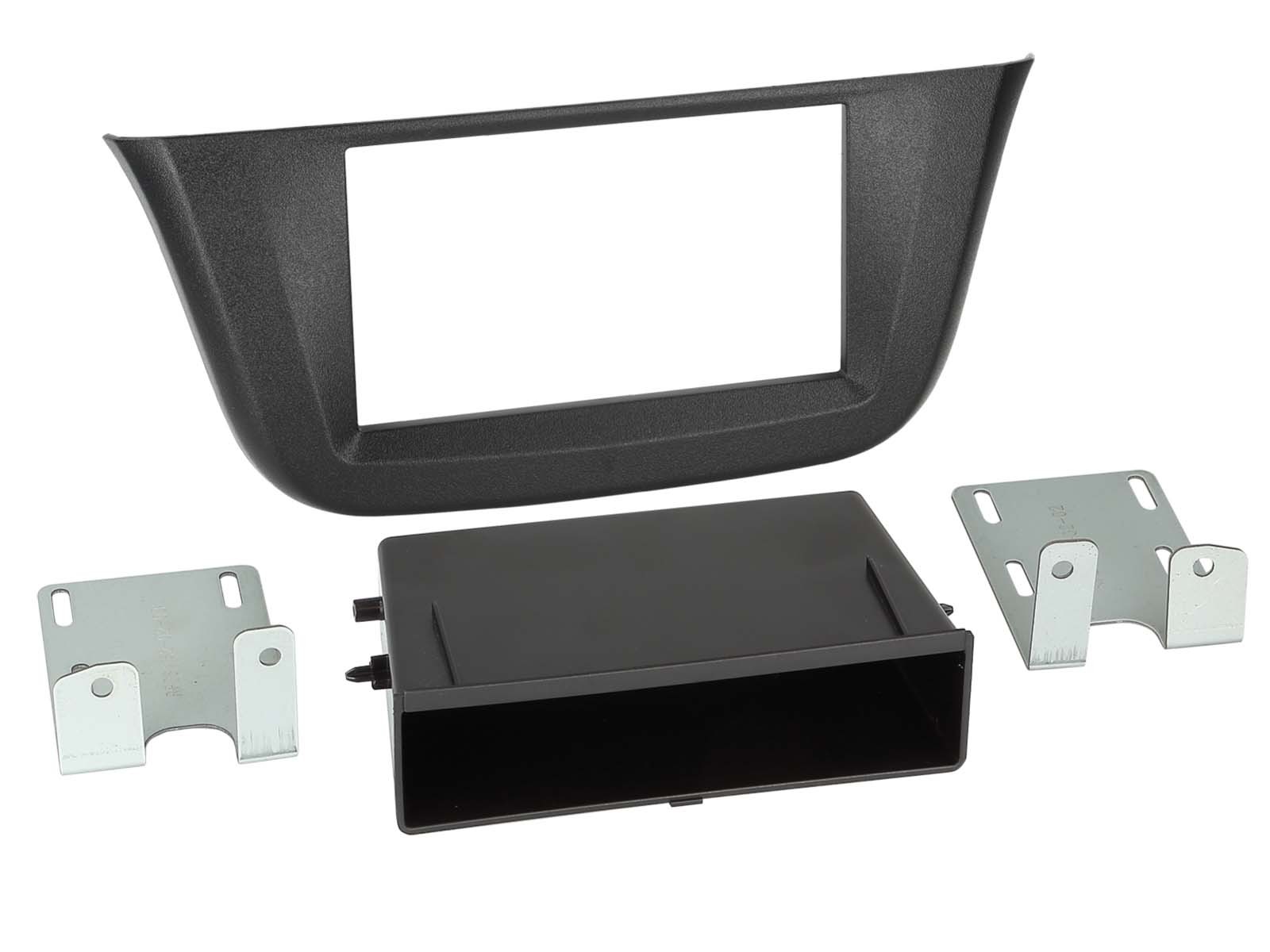 Façade d'auto 2-DIN Iveco Daily 2014-2024, kit d'intégration grainé noir