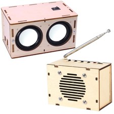 CYOEST 2 Set STEM Kits - DIY Speaker Kit Radio - Gifts for Kids Beige