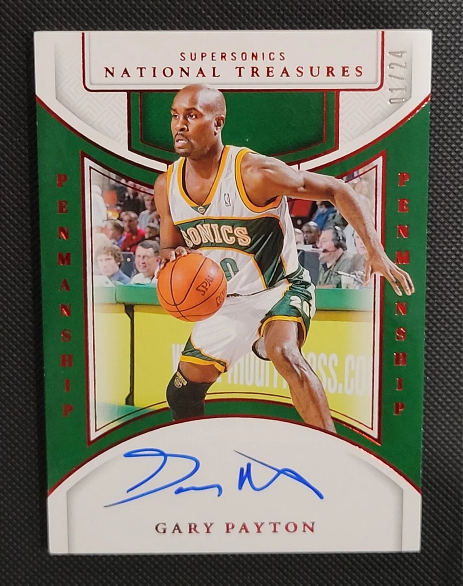 Panini Gary Payton Basketball Autographed Sports Trading Cards
