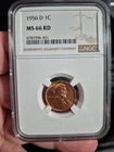 1956 D Lincoln Wheat Cent MS 66 RD NGC Penny Uncirculated SKU:I3683