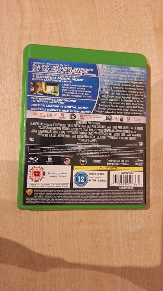 Green Lantern (Blu-ray, 2011, Extended Cut) Triplle Play BluRay + DVD - Image 2 of 4