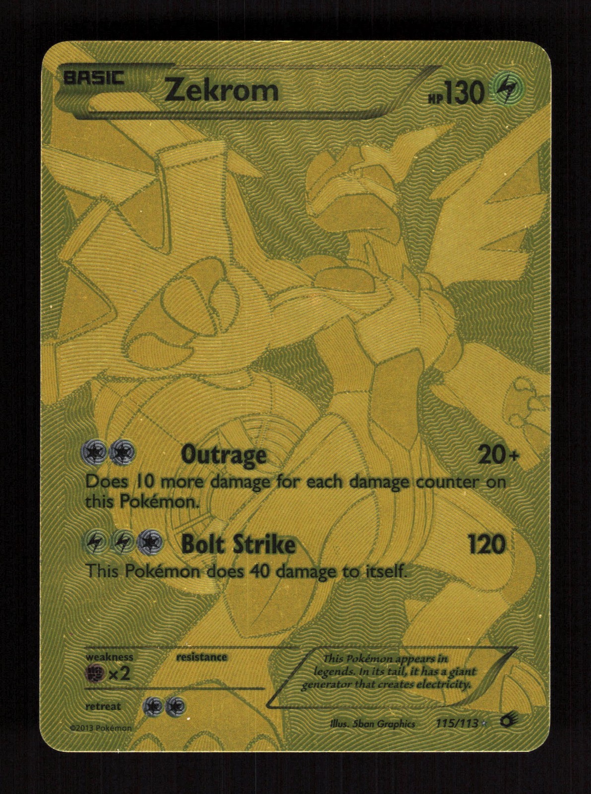 Zekrom - 115/113 - Pokemon Legendary Treasures Secret Rare Card NM