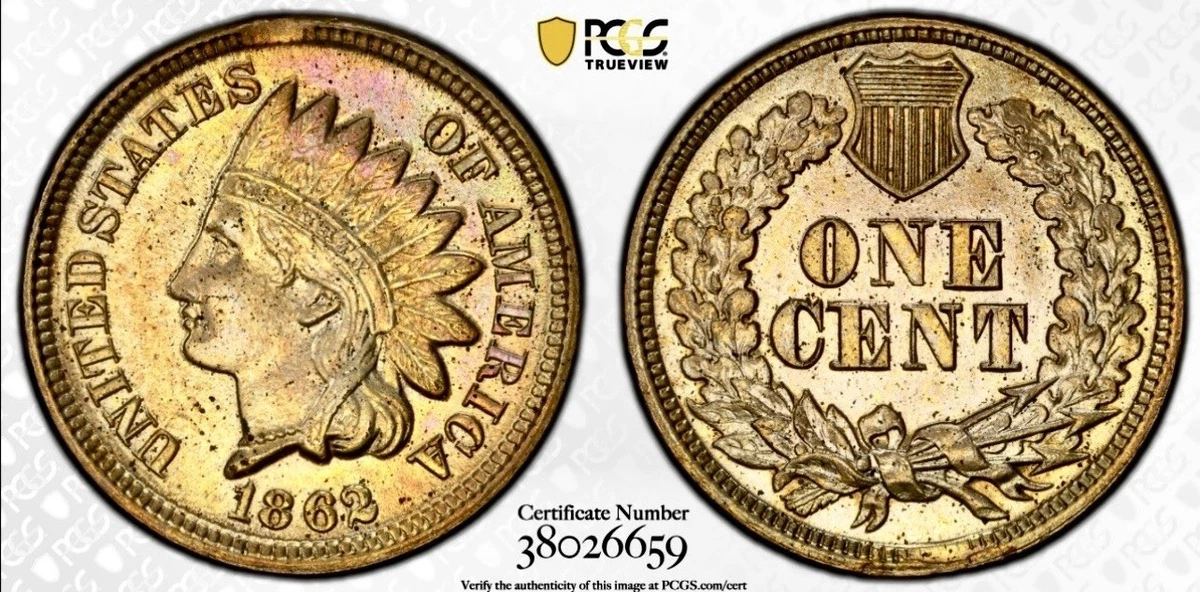 ★激レア★JubileeHead★NGC鑑定/MS62+★1SOV MS 63 Graded 1862 Year Indian Head Small Cents (1859-1909) for