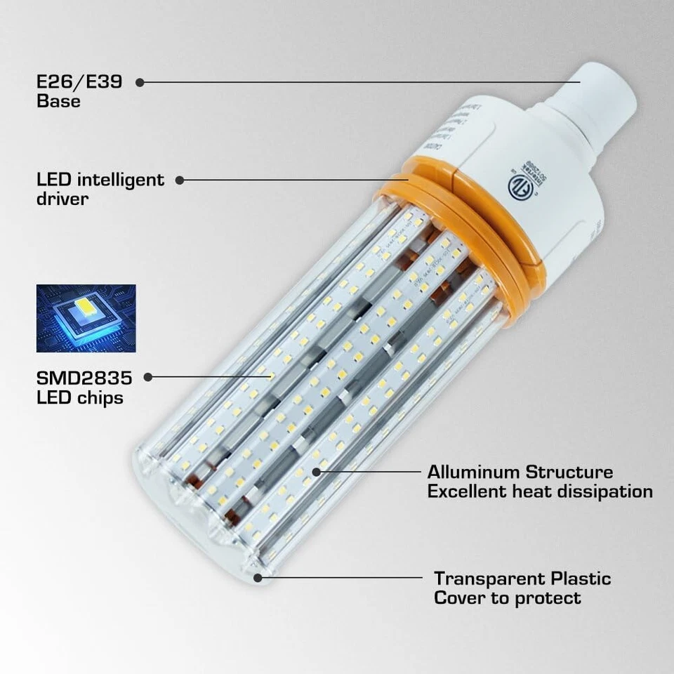 1000W Equivalent LED Corn Light Bulb, 100W Led Corn Bulb 5000K Daylight White... - Image 3 of 4