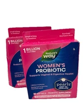 TWO Nature's Way Women's Probiotic Pearls, Vaginal and Digestive Health 30ct,