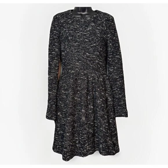 cue long sleeve dress CUE Long Sleeve Mini Dress | Peplum Waist, Stretch, V Neck, Zipper,