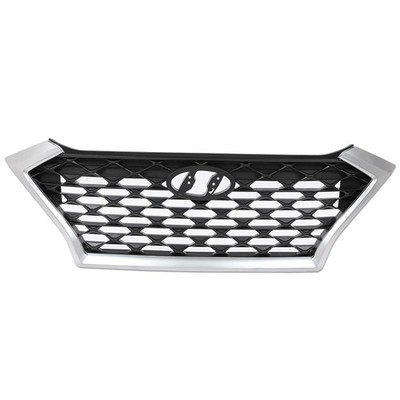 Front Upper Bumper Grille Compatible with Hyundai Tucson 2019-2021 Chrome