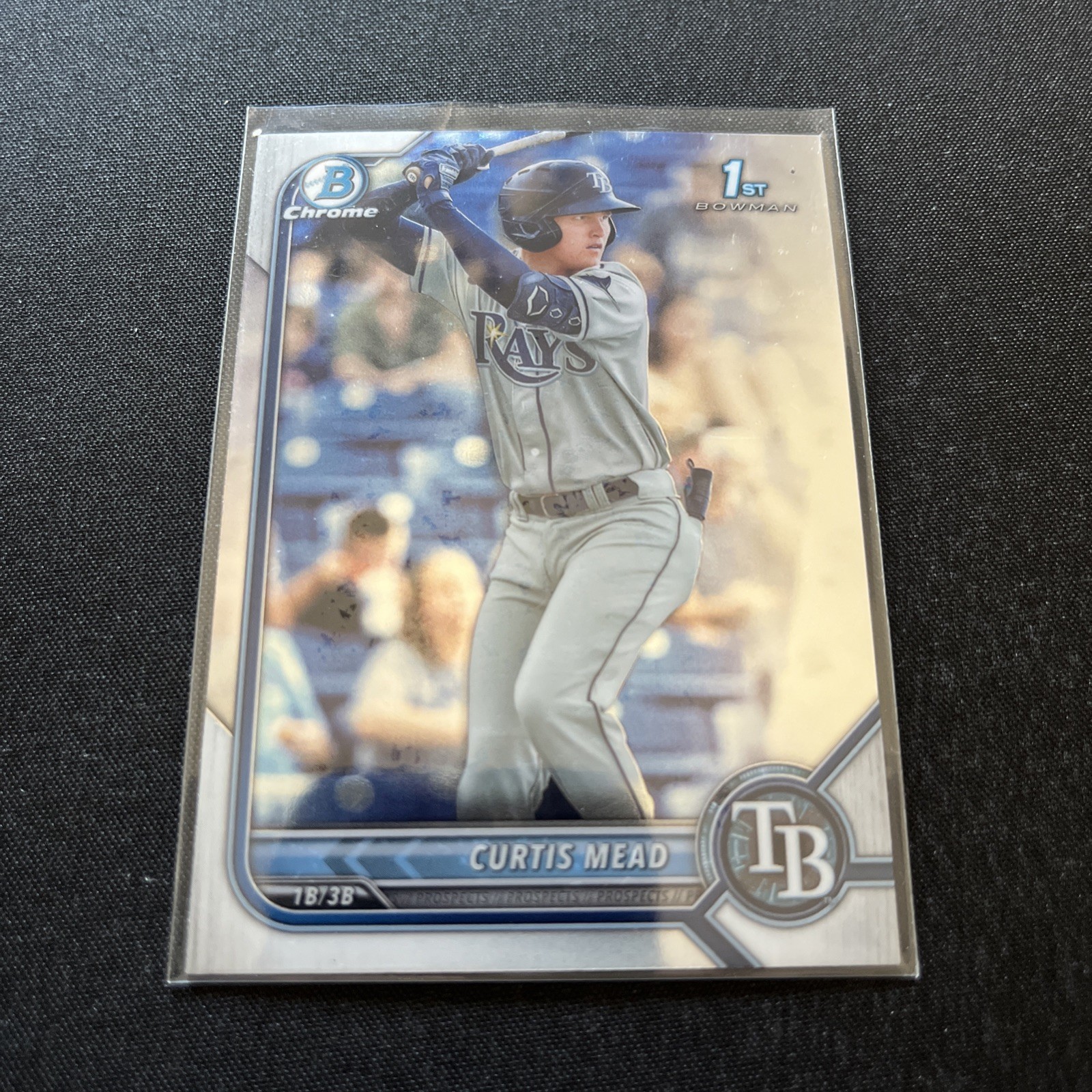 2022 Bowman #BCP-10 Curtis Mead Chrome Prospects 1st Tampa Bay Rays RC
