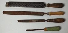 Vintage Files Rasp Wooden Handles 16” Tools Stanley Gold Medal Arcade