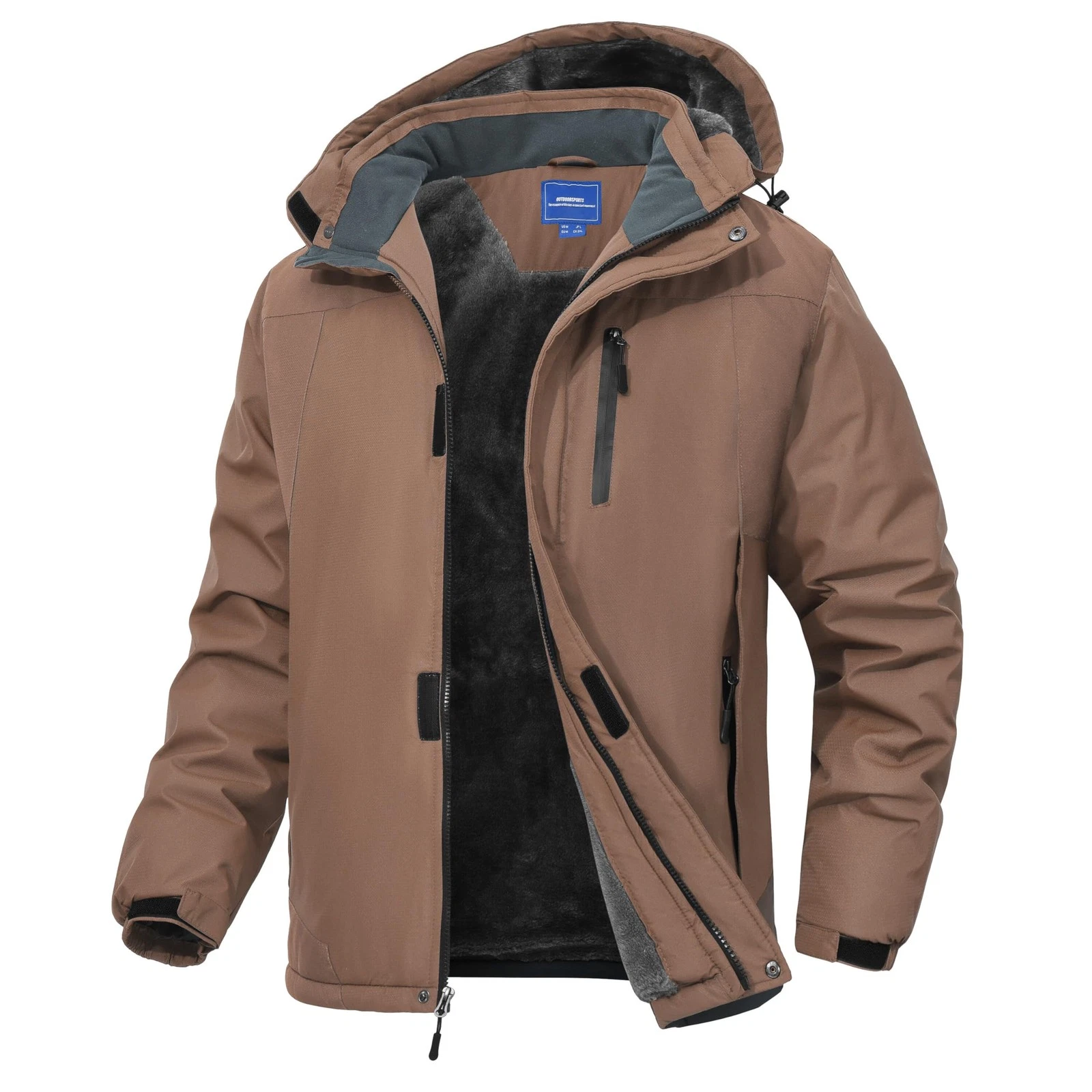 Zoofly Winter Jackets for Men Fleece Lined Wear Resistant Skiing Coats Mens Z...