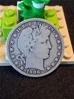 1906 CIRCULATED SILVER BARBER HALF DOLLAR                      #MF-1934