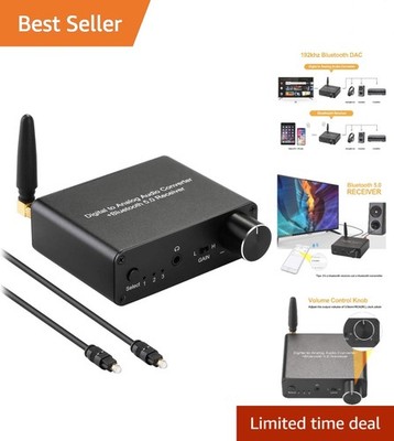 192kHz DAC with Bluetooth Reception & Adjustable Volume for Audio Lovers